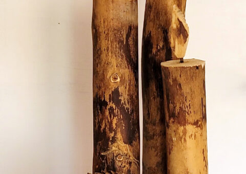 Cero 3 - scultura su legno 12x15x34 cm